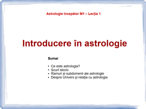 Curs online de astrologie pentru începători